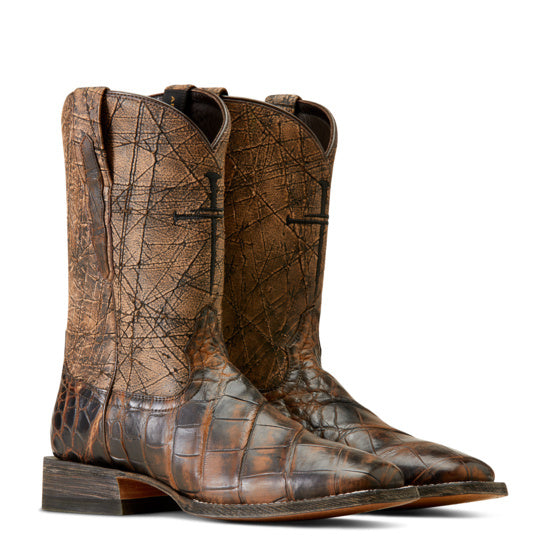 Pair of Ariat Men's Backwater Wide Square Toe Western Boots
