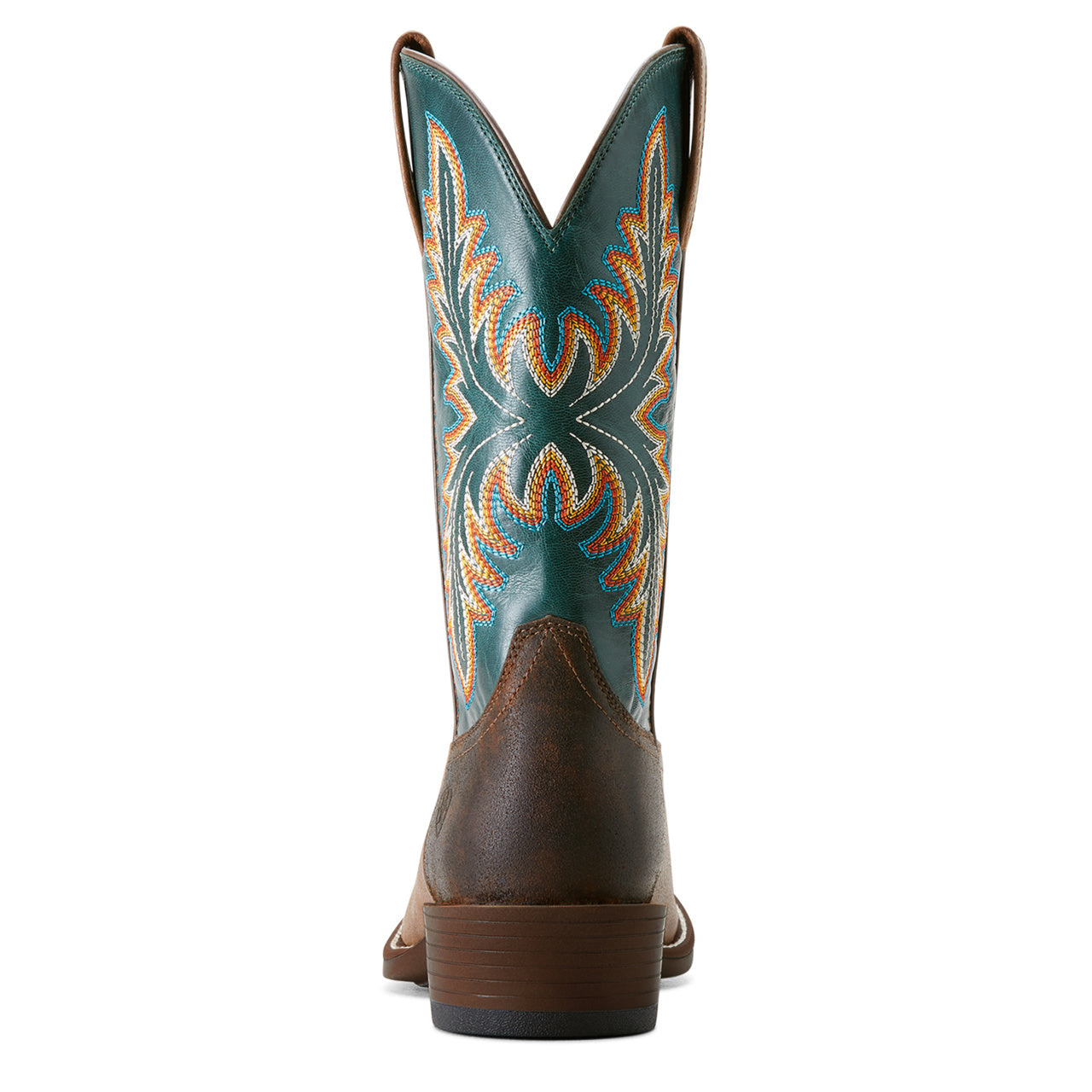 Back of Ariat Men's Renegade Cowboy Boot in Vintage Oak/Deep Teal