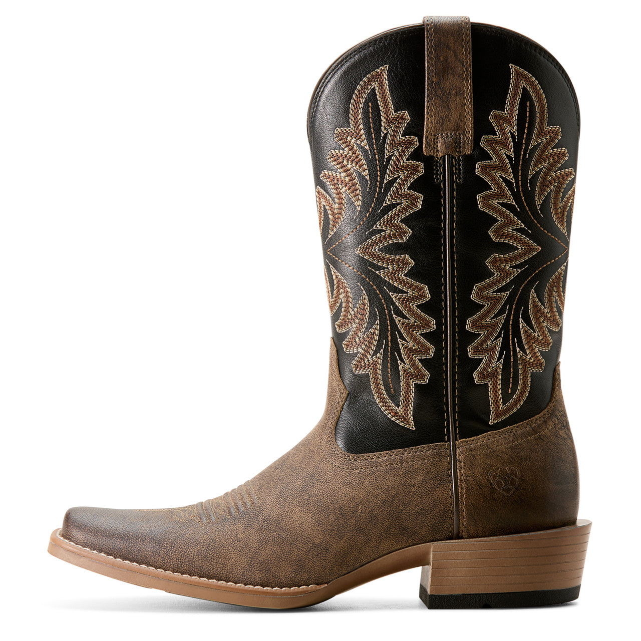 Side Profile of Ariat Men's Renegade Cowboy Boot in Stone/Black