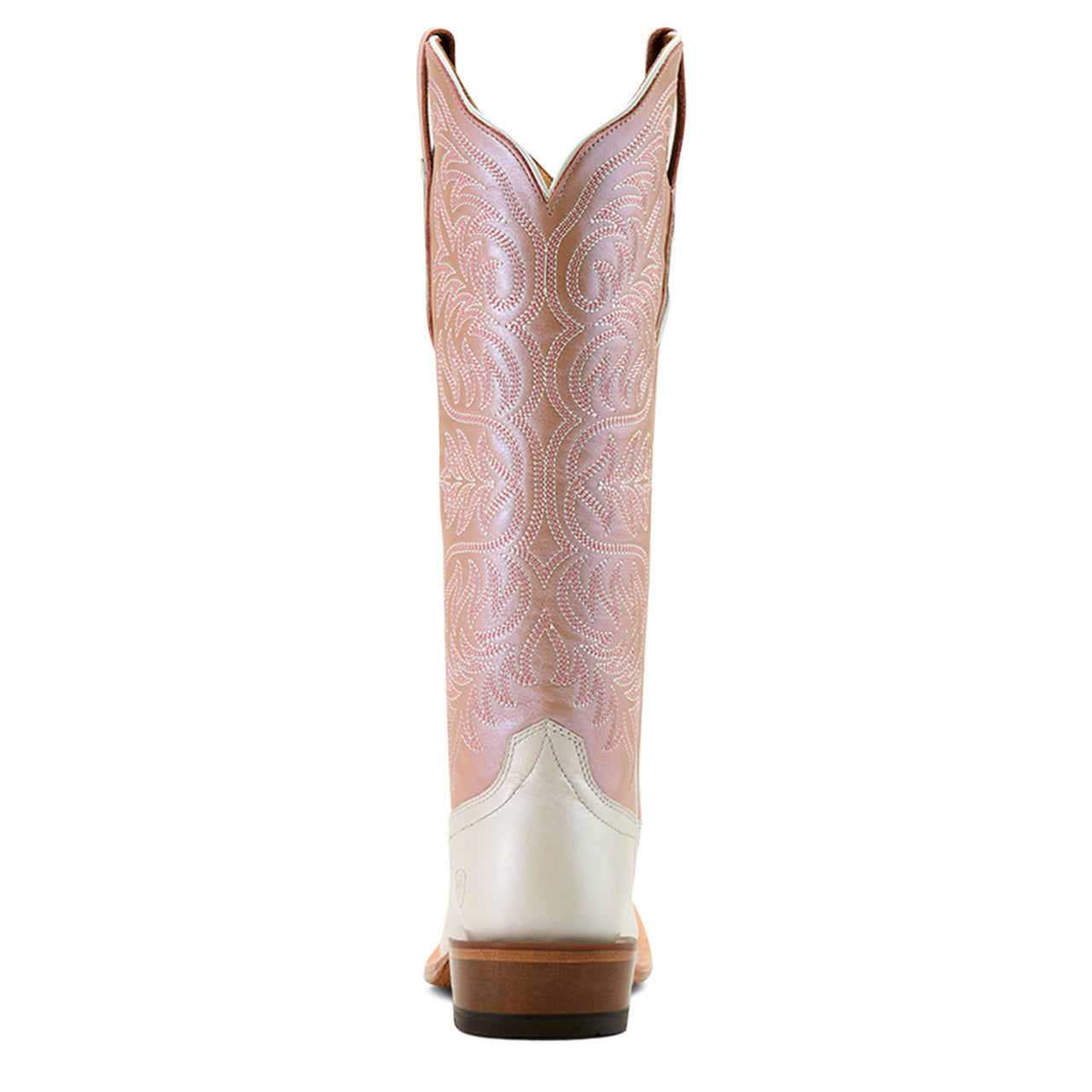 Back of Ariat Women's Futurity Blanche Western Boot, Ivory Pearl/Pink Lavender