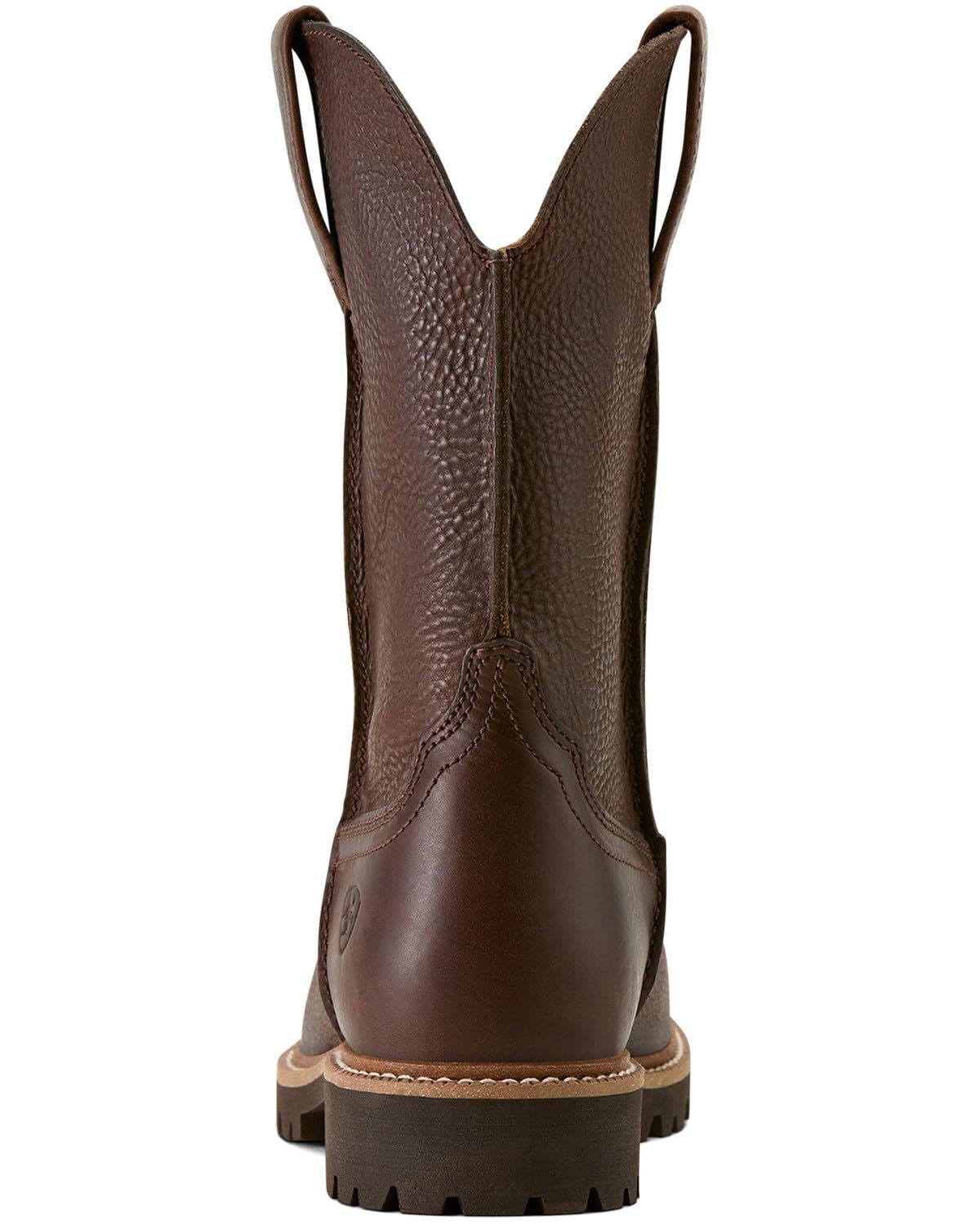 Brown cowboy boot on a white background