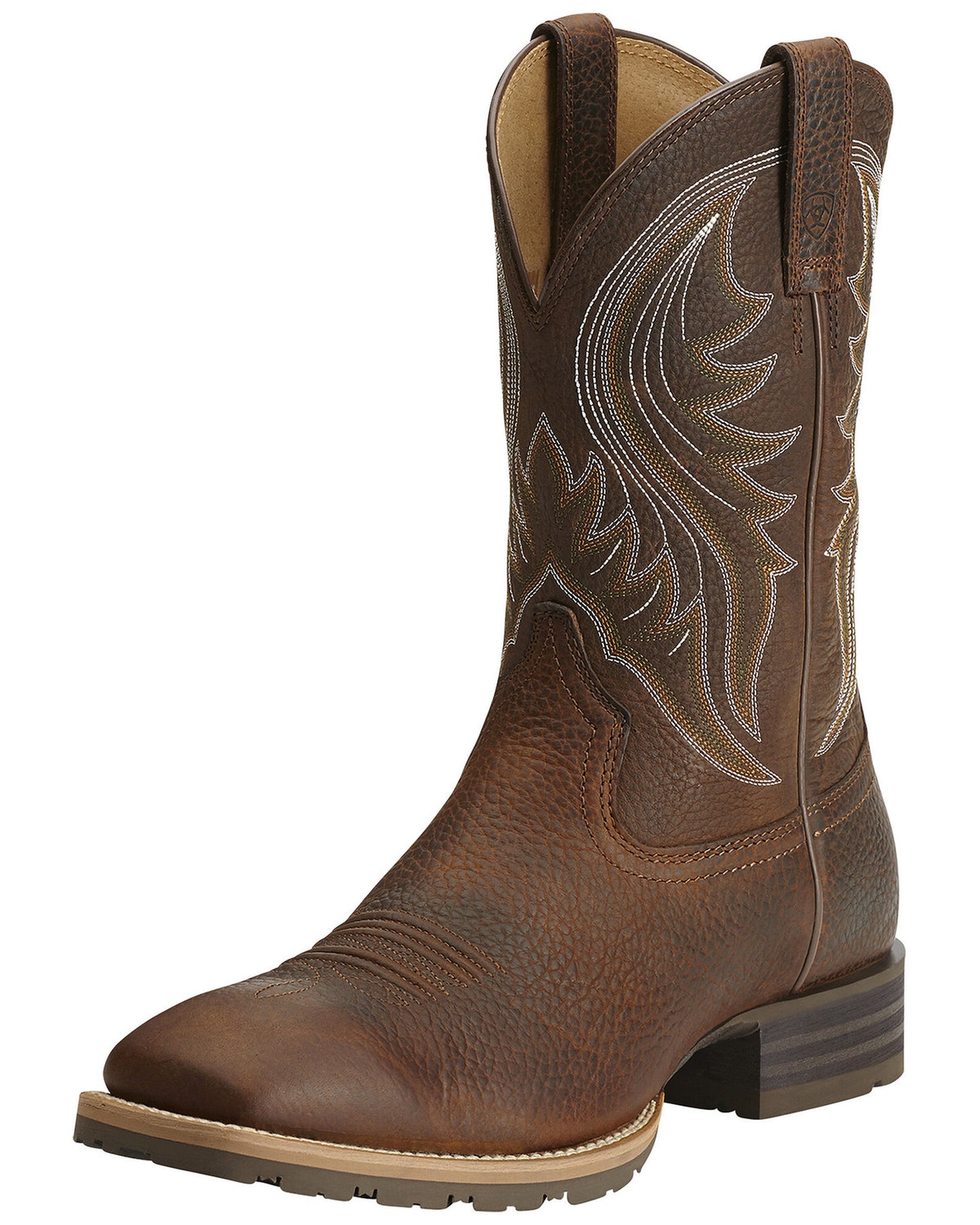 Angled Front View of Ariat Men's Hybrid Rancher Square Toe Western Boot