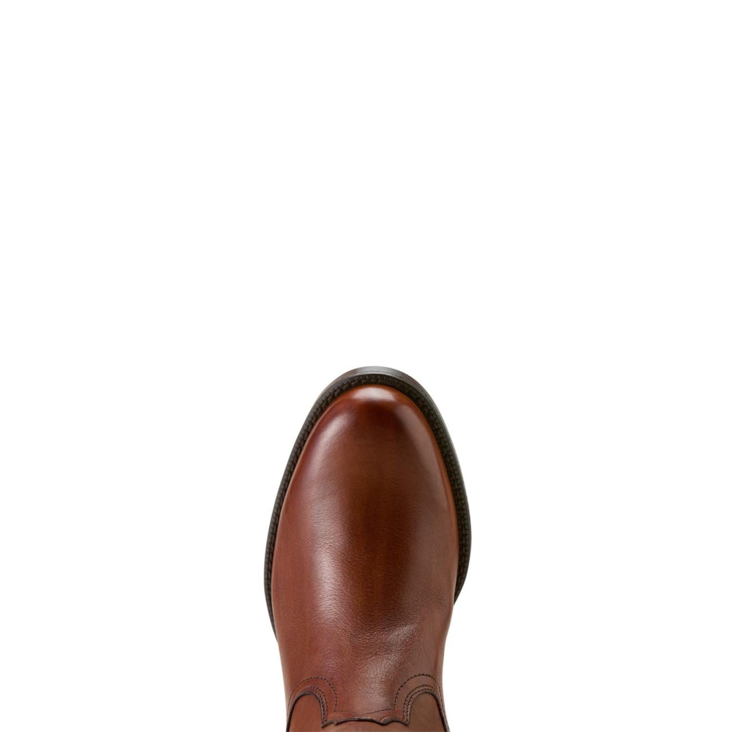Brown leather boot on a white background