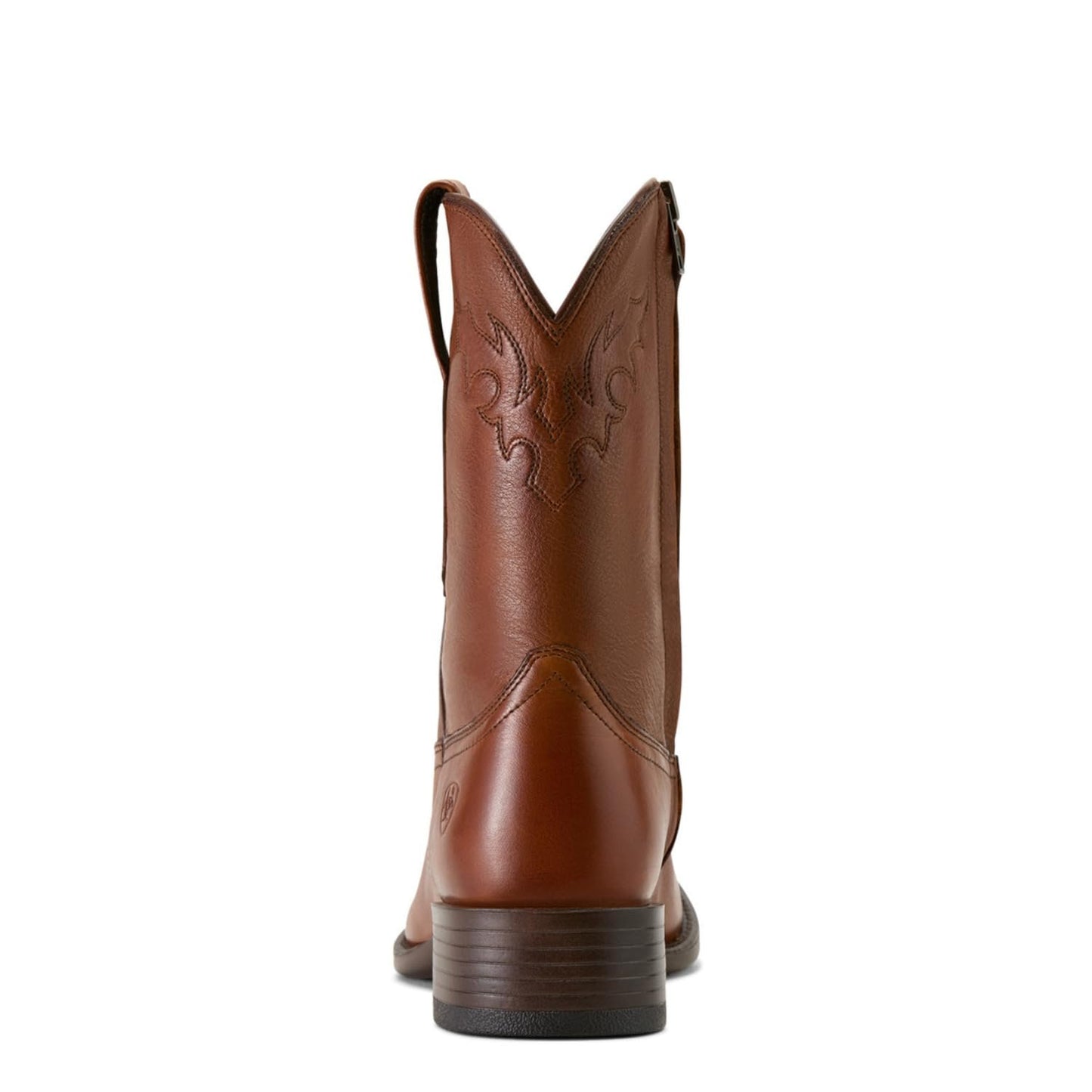 Brown cowboy boot on a white background