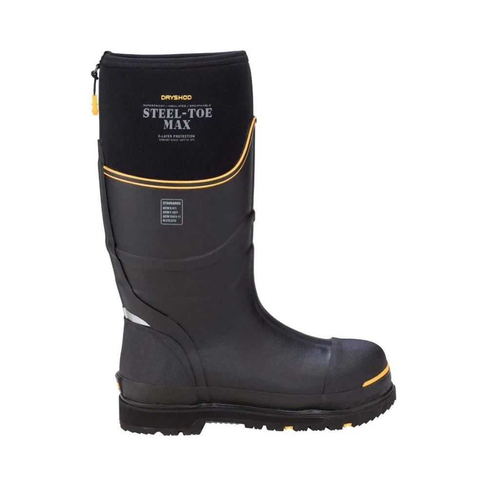 Dryshod Unisex-Adult Steel-Toe Max Hi Boots, Black