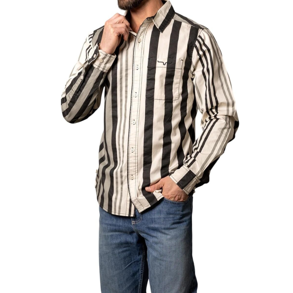 kimes 1992 dress shirt Kimes Ranch Men's 1992 Striped Shirt