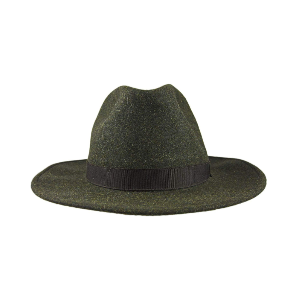 Stetson Premier Runabout Foldable Fedora Olive Large Oval 1/4 Brim