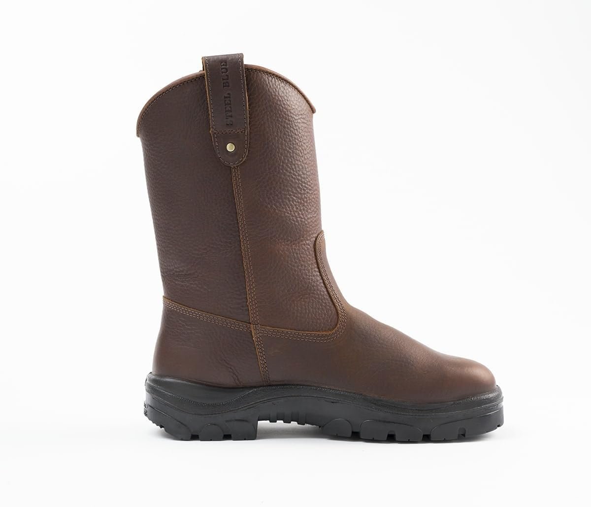 Side of Steel Blue Heeler Soft Toe Work Boot