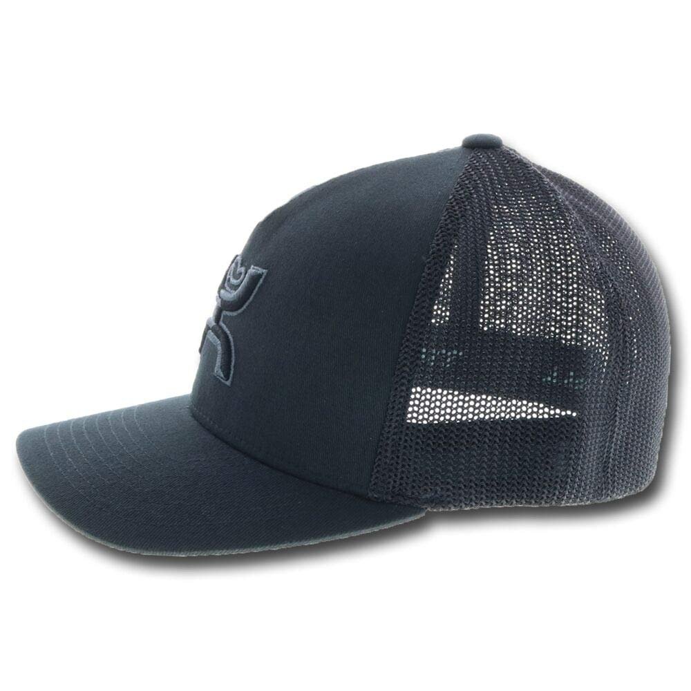 HOOEY Men's Black Flexfit Fitted Baseball Hat