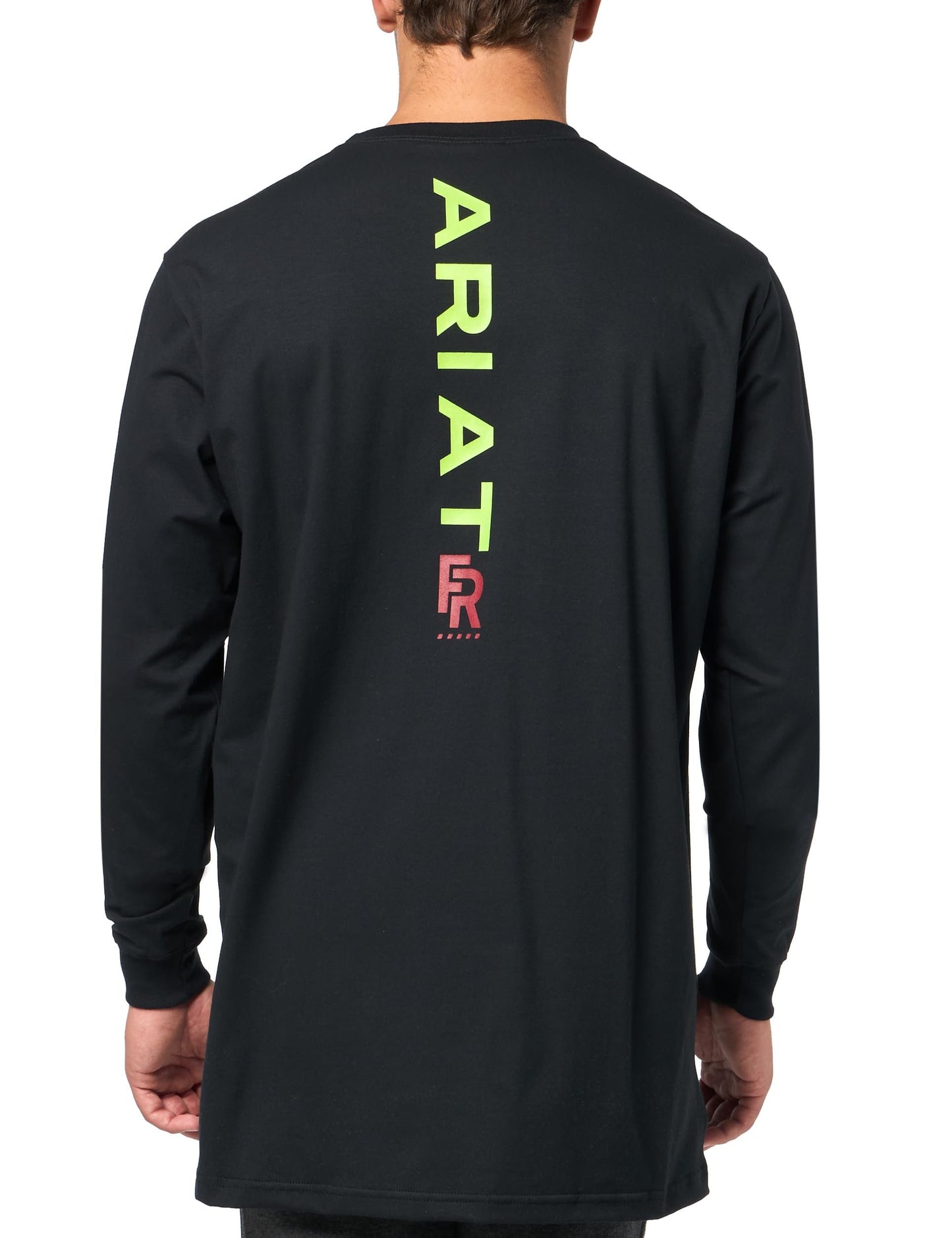 Back Logo on Ariat Men's FR Stretch Logo T-Shirt