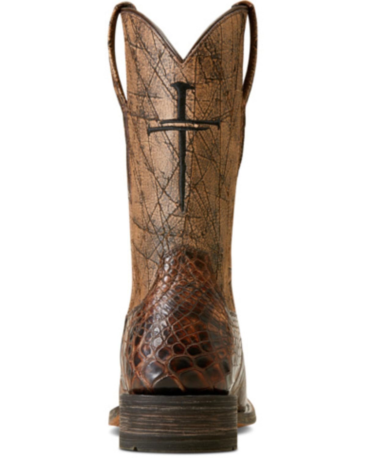 Back of Ariat Men's Backwater Wide Square Toe Western Boot