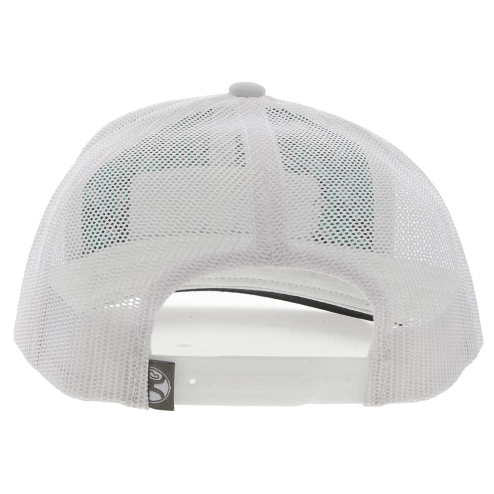 HOOEY Youth Snapback Trucker Mesh Hat in Grey and White