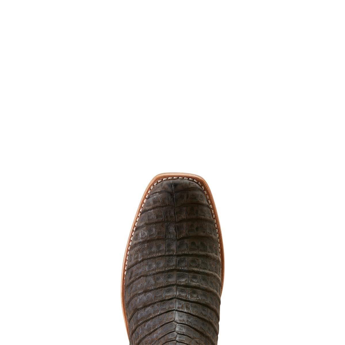 Ariat Brushed Chocolate Caiman Belly Washed Gold Futurity Finalist Men's Cowboy Boot