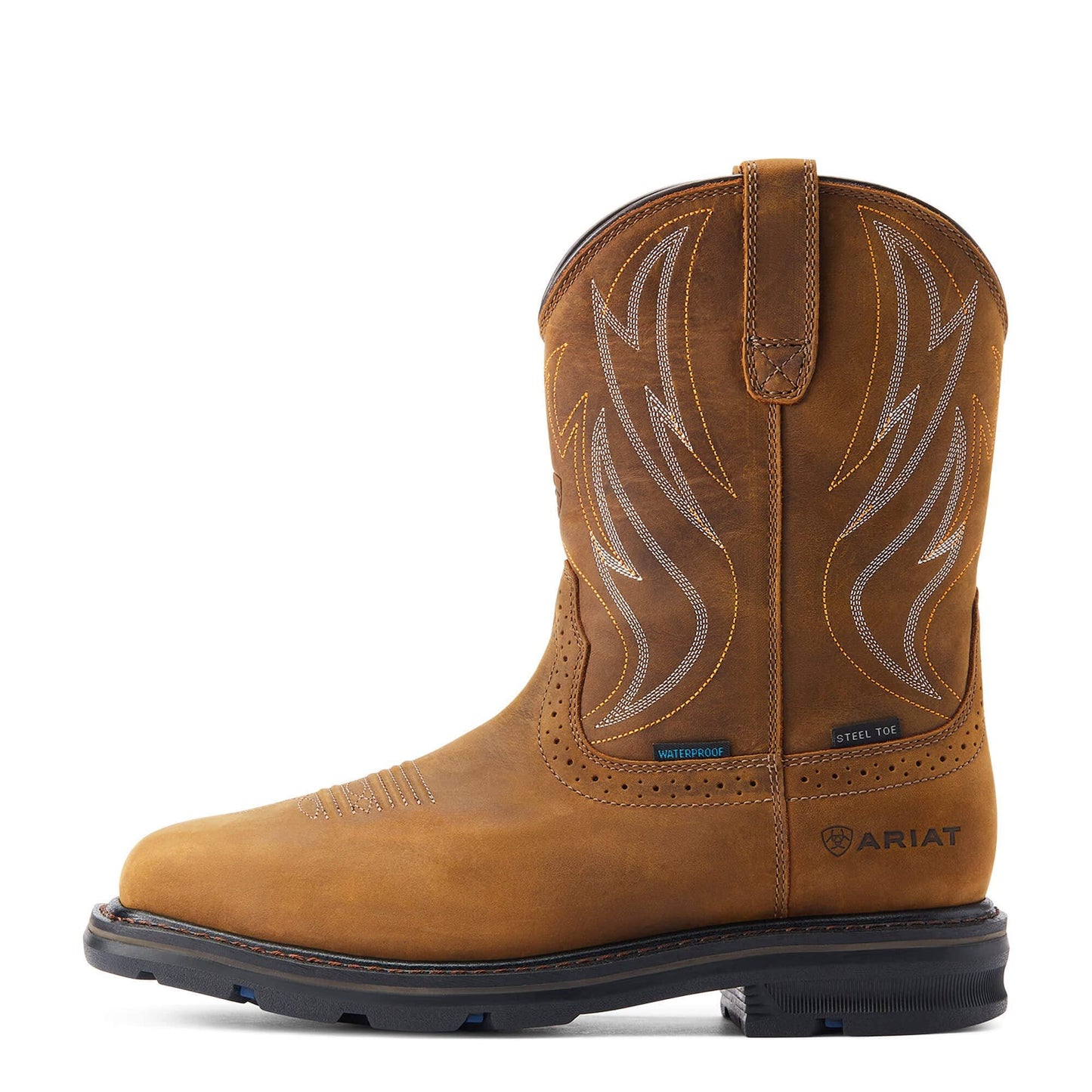 Side Profile of Ariat Men's Sierra Shock Shield Waterproof Western Steel Toe Work Boot