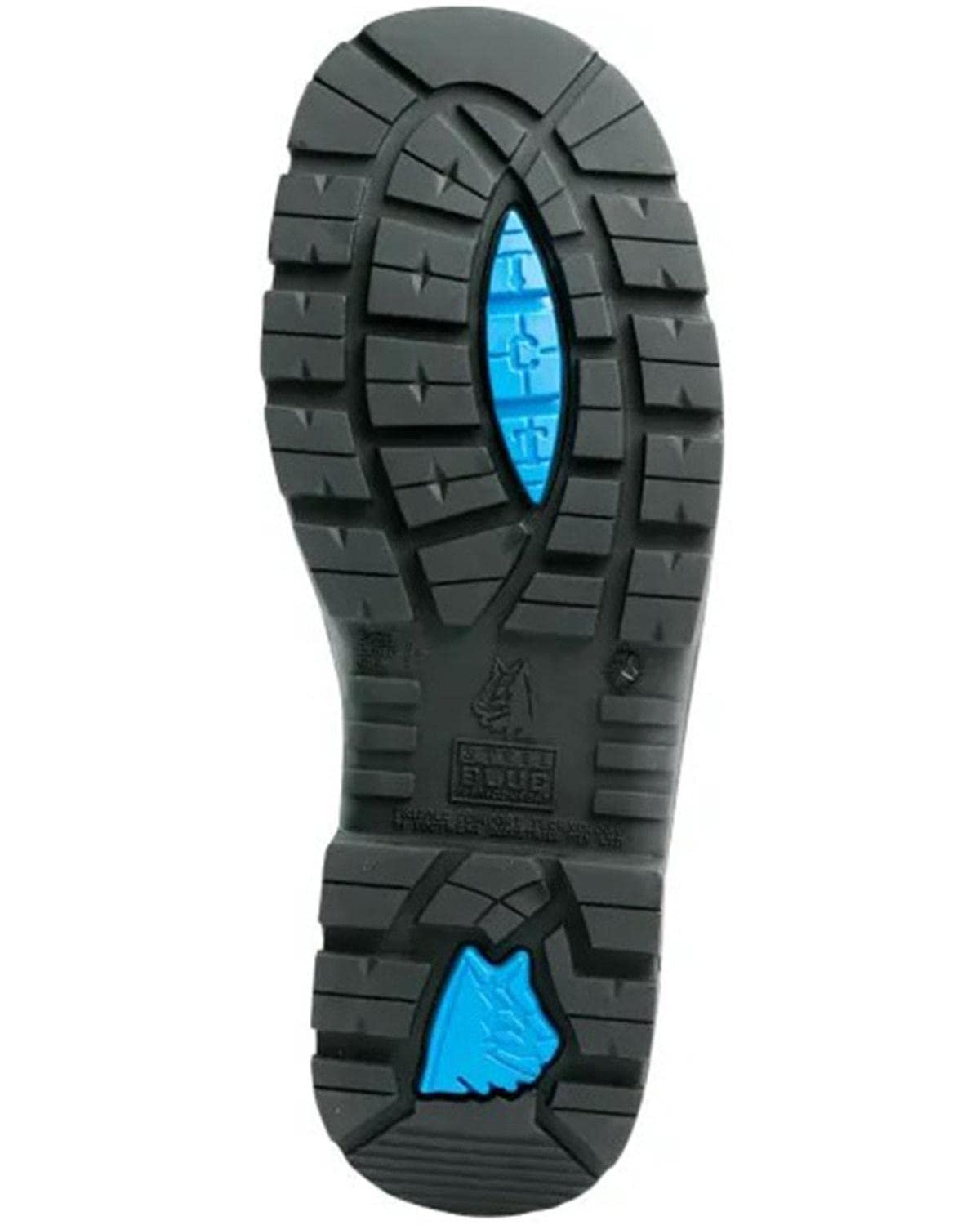 Sole of Steel Blue Argyle Zip Work Boots in Black