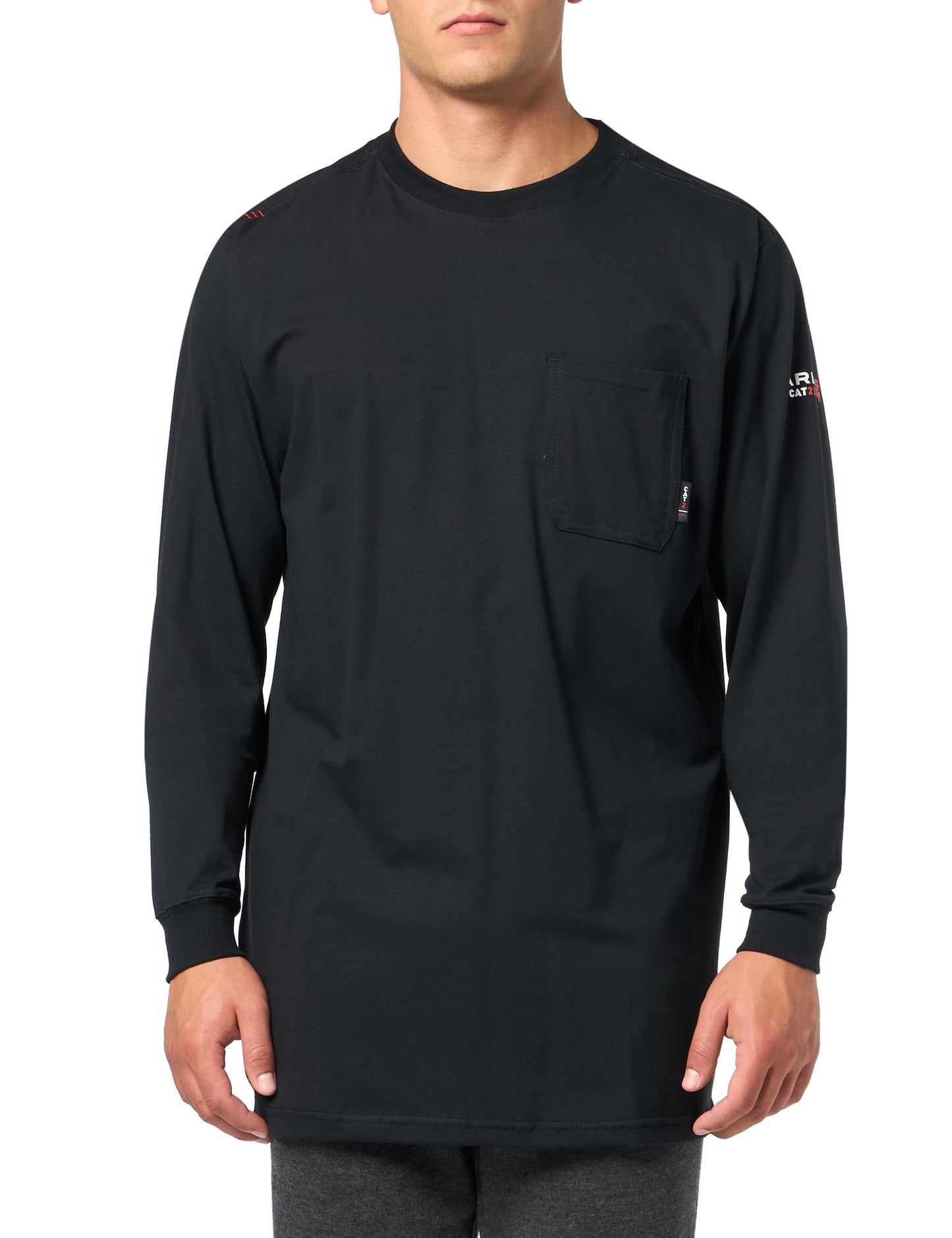 Front of Ariat Men's FR Stretch Logo T-Shirt