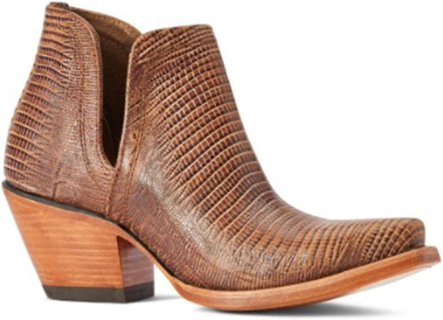 Ariat Women's Dixon Western Bootie in Brown Lizard Print