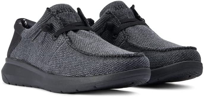 Pair of Ariat Men's Hilo Stretch Lace Loafers in Heathered Smoke/Black