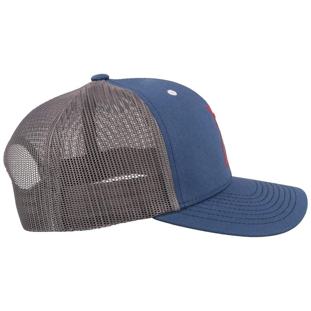 Alternate Side Profile of Hooey Punchy Blue/Gray Snapback Hat