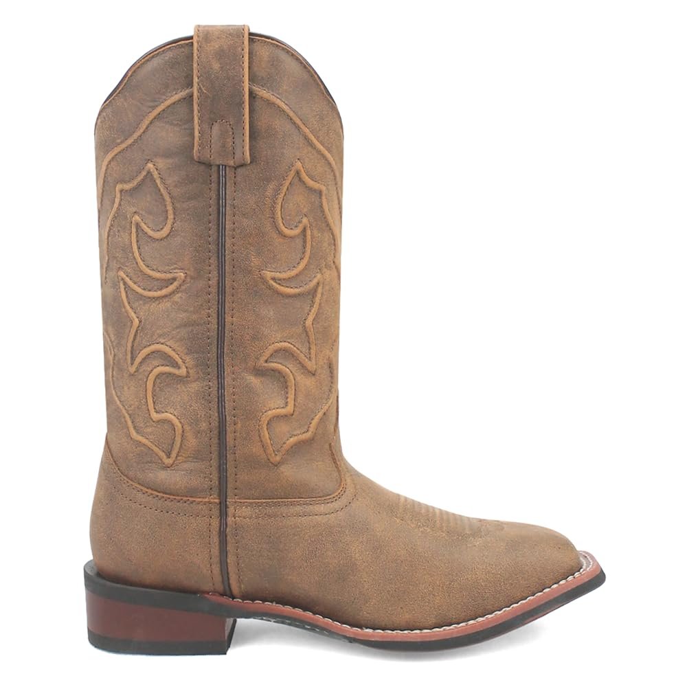 Laredo Women's Megan Embroidered Square Toe Mid Calf Boots