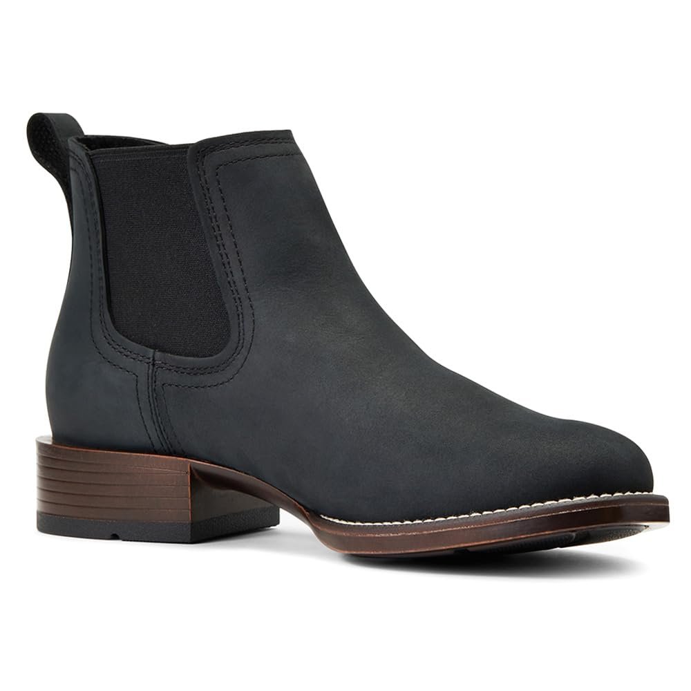 Ariat Men's Booker Chelsea Round Toe Western Boot den black