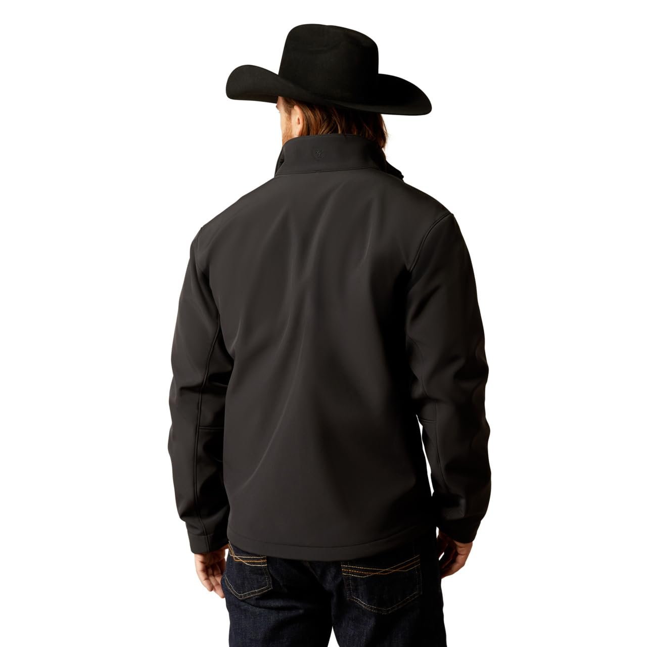 Back of Ariat Men's Logan Softshell Jacket in Black