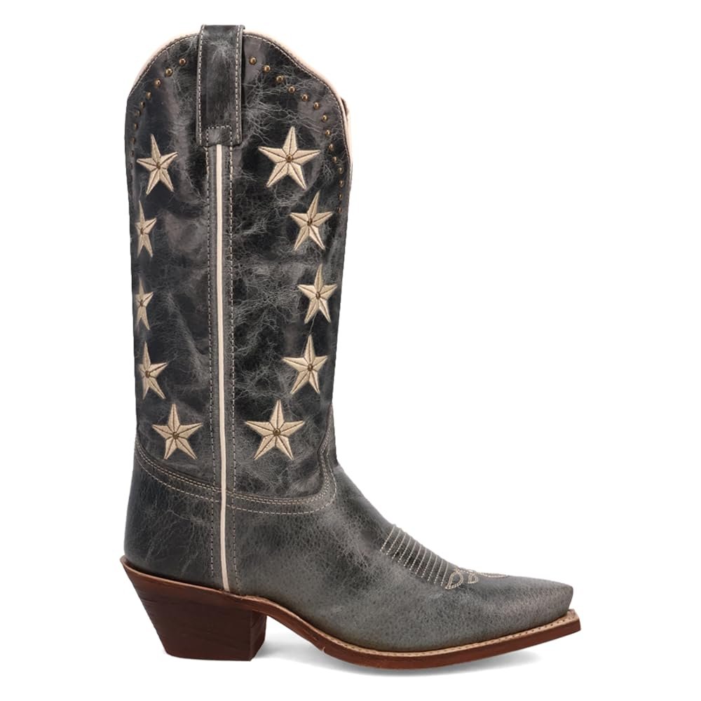 Right side of Laredo Women’s Serenade Patriotic Snip Toe Western Boot, Blue