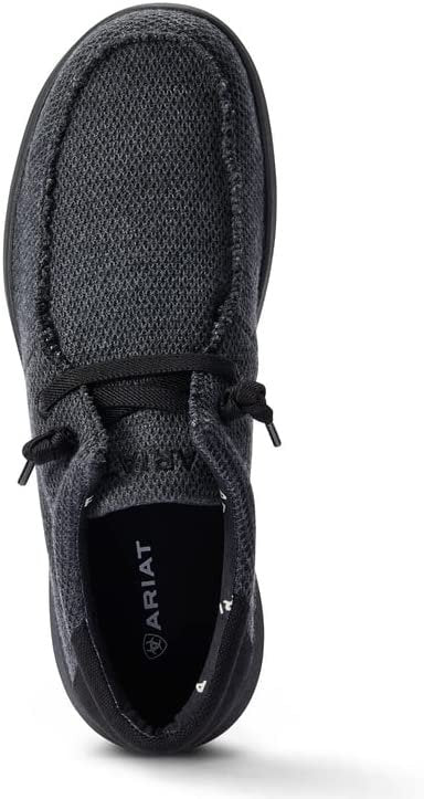 Top View of Ariat Men's Hilo Stretch Lace Loafer in Heathered Smoke/Black