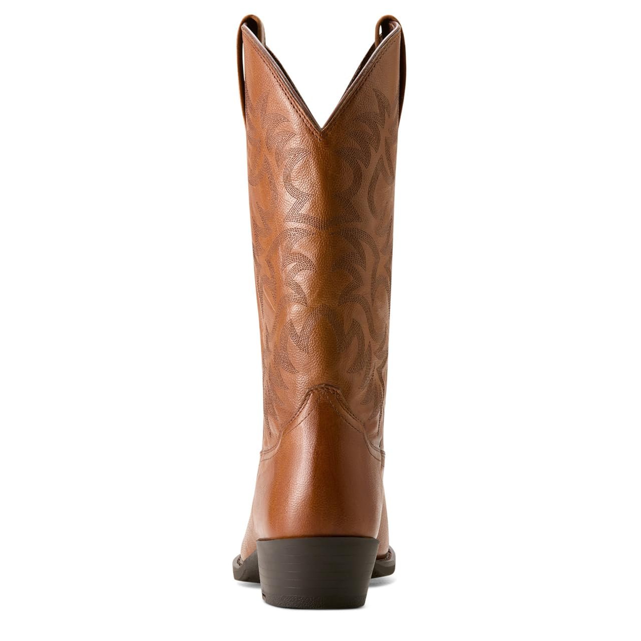 Back of Ariat Men's Heritage R Toe Western Boot in Cognac