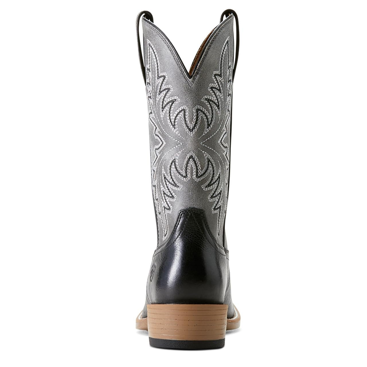 Back of Ariat Men's Renegade Cowboy Boot in Black Night/Titanium