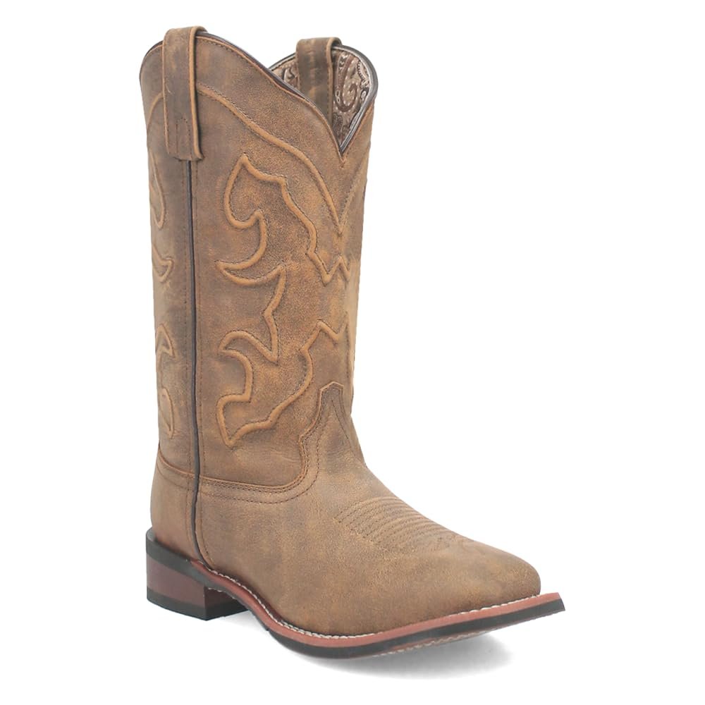Laredo Women's Megan Embroidered Square Toe Mid Calf Boots