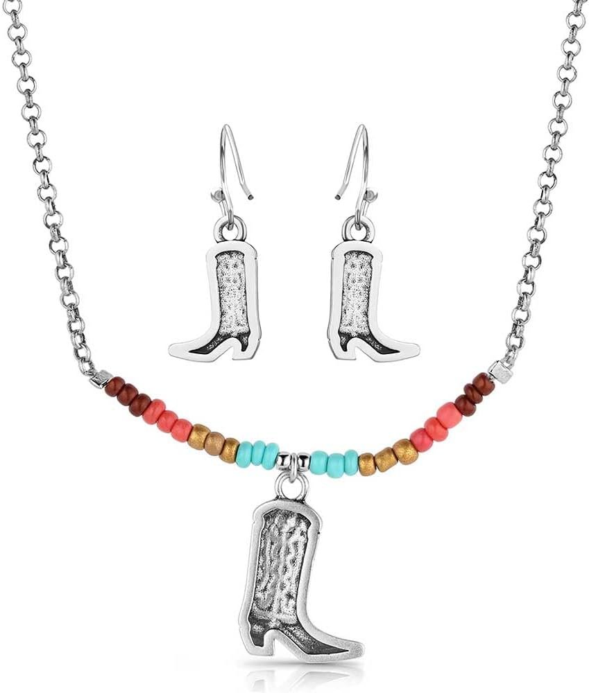 Back of Montana Silversmiths Colorstruck Cowboy Boot Beaded Jewelry Set