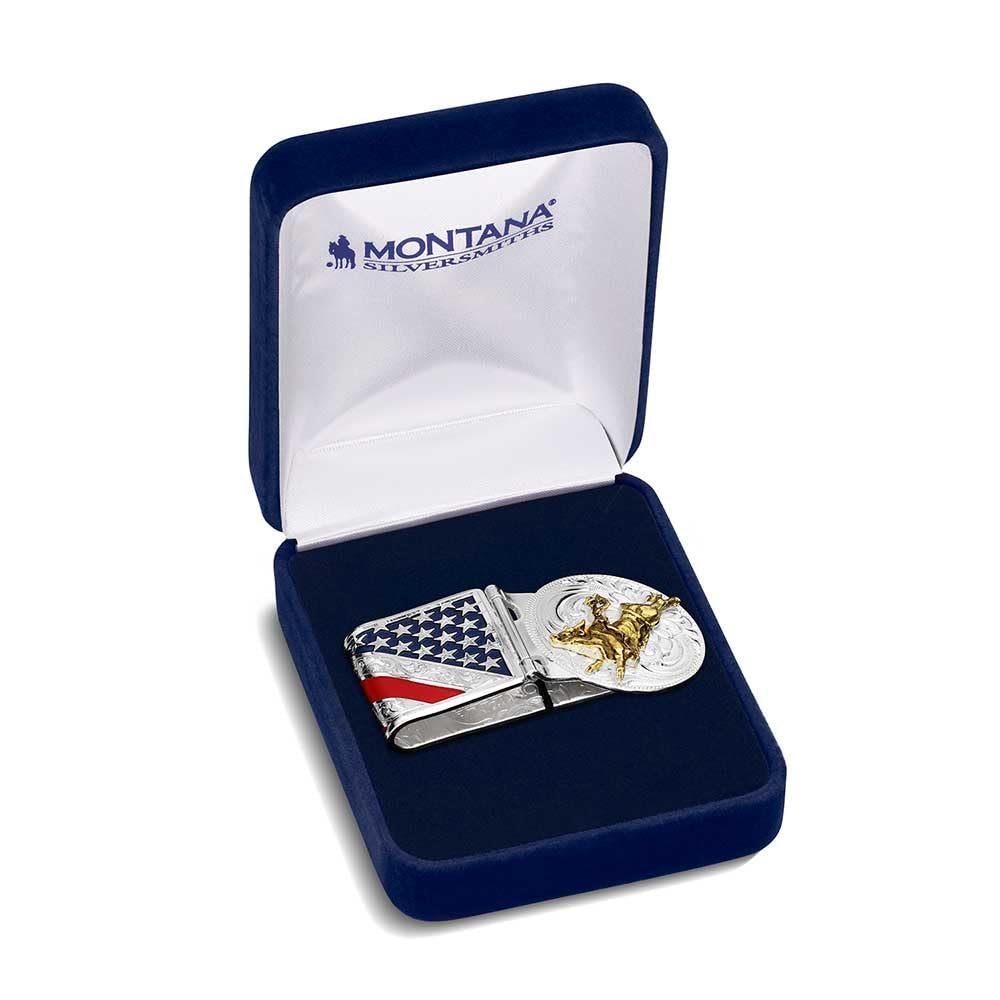 【MONTANA SILVERSMITHS】マネークリップ Montana Silversmiths American Made Liberty Hinged Money Clip