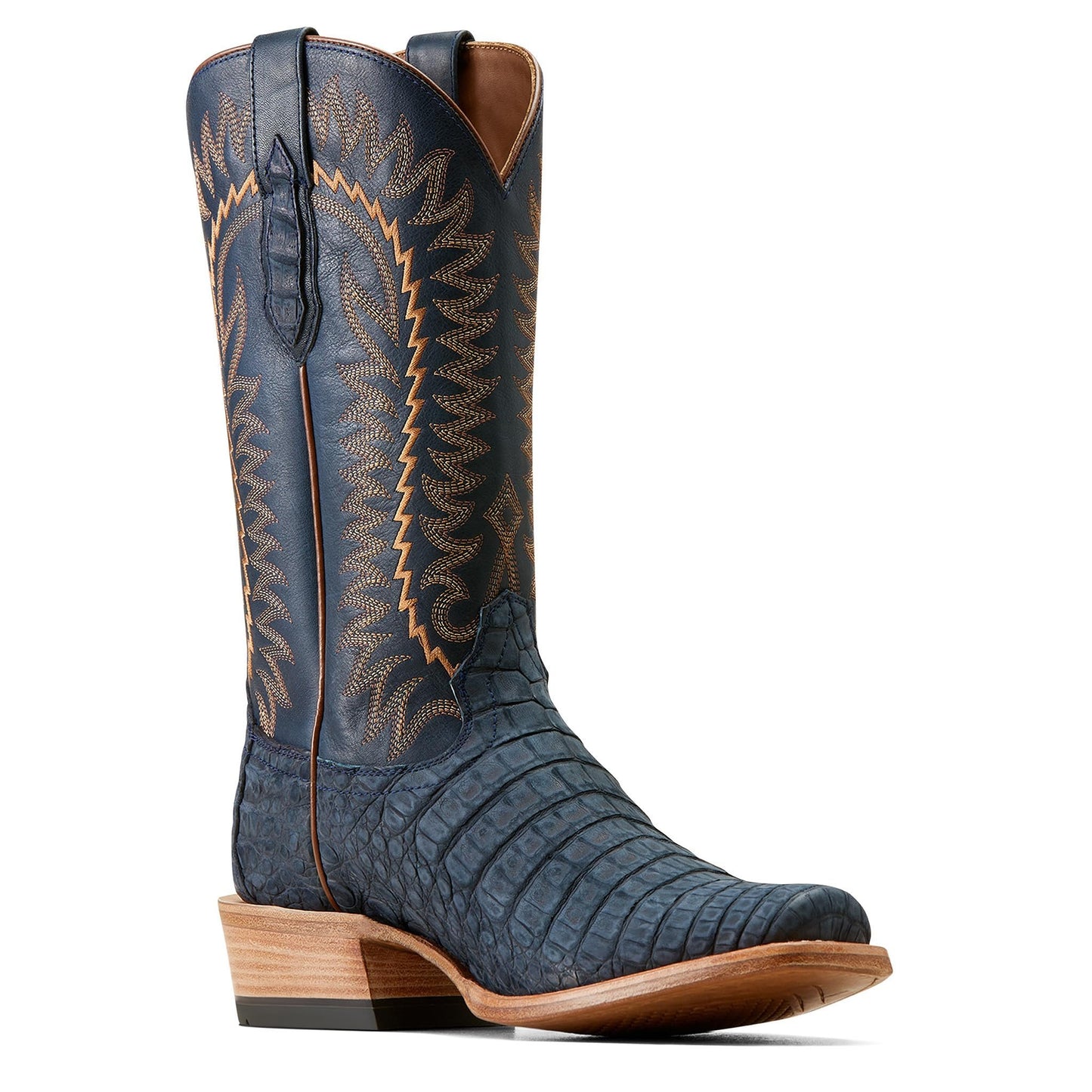 Ariat Men's Futurity Finalist Western Boot, Navy Sueded Caiman