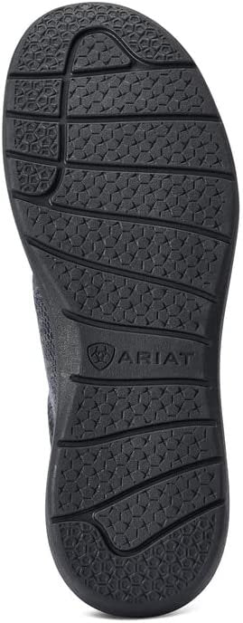 Outsole of Ariat Men's Hilo Stretch Lace Loafer in Heathered Smoke/Black
