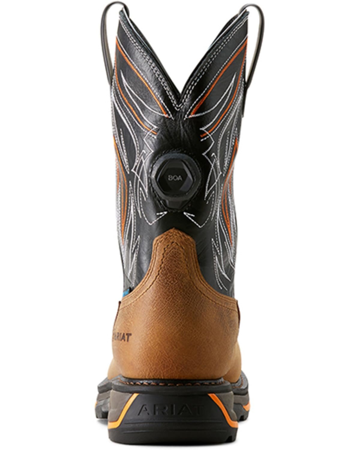 Back of Ariat Men's Big Rig BOA Waterproof Composite Toe Work Boot