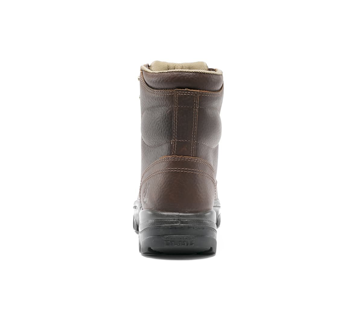 Back of Steel Blue Argyle Safety Boot in Oak