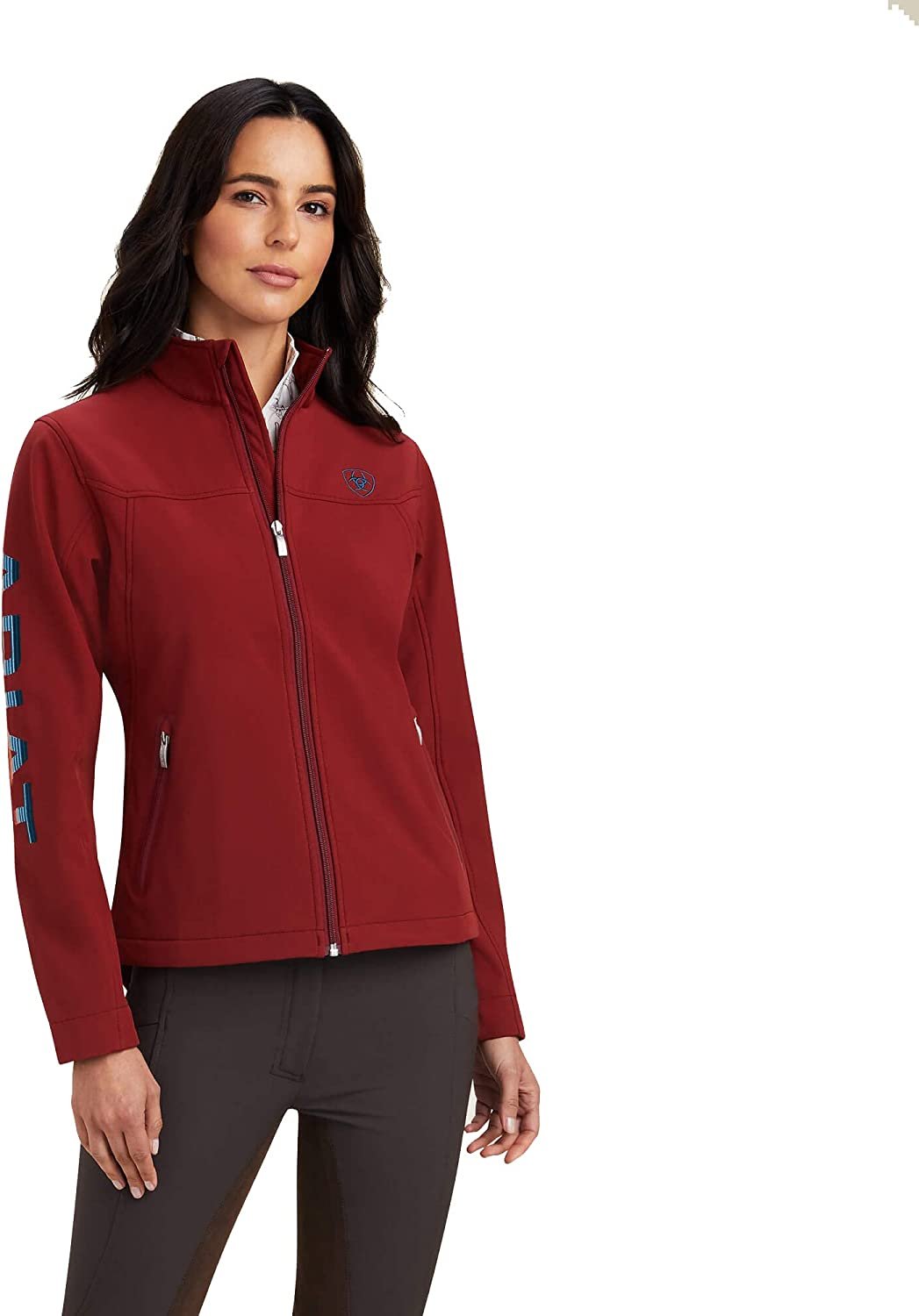 Ariat Women's New Team Softshell Jacket in Rouge Red/Celestial Serape