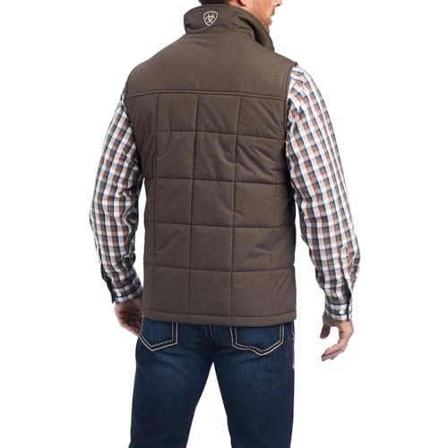 Back of Ariat Men's Crius Insulated Vest in Banyan Bark