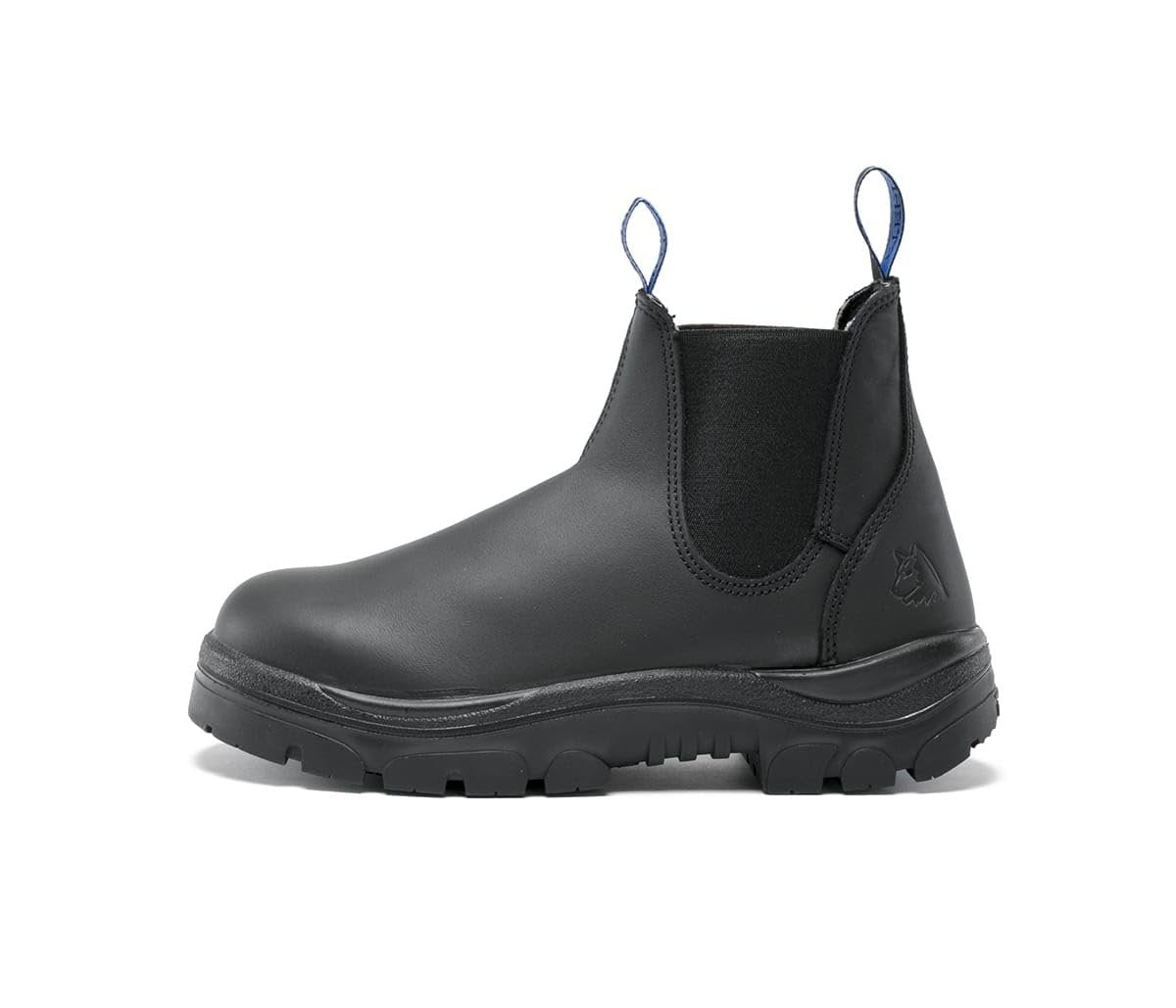 Side of Steel Blue Hobart: Soft Toe Work Boot in Black
