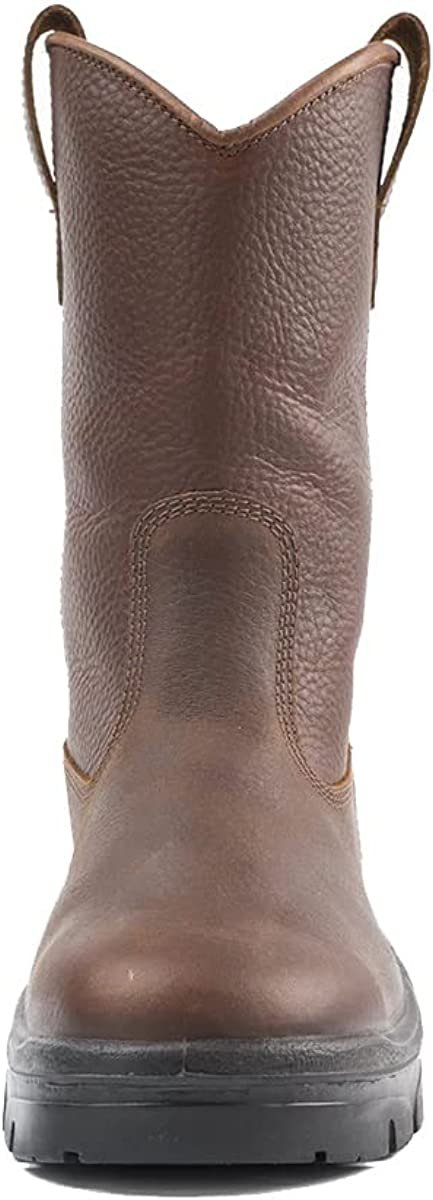 Front of Steel Blue Heeler TPU Pull On Steel Toe Leather Work Boot in Oak