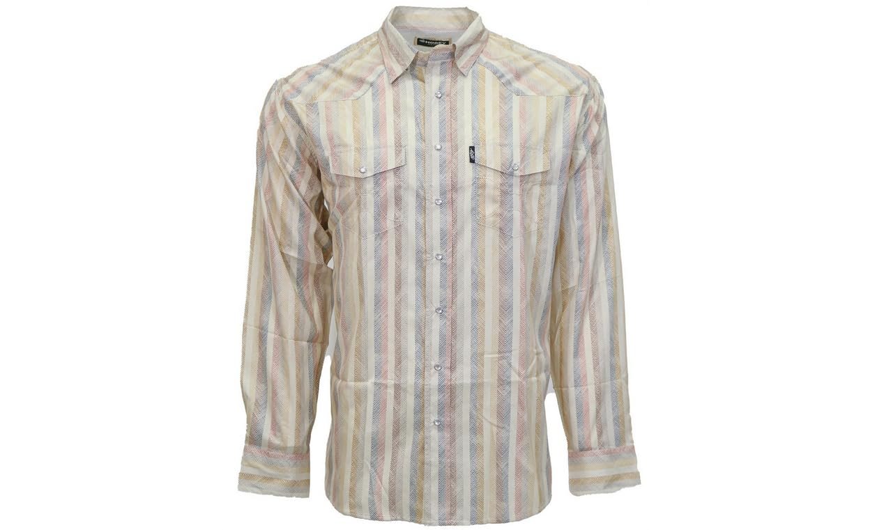 HOOEY Men's Sol Long Sleeve Pearl Snap Shirt