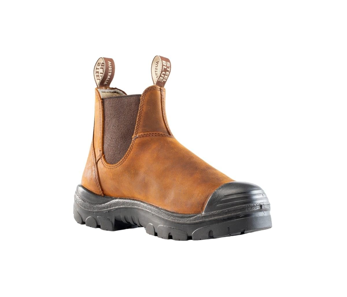 Steel Blue Hobart PR Met: Bump Work Boot in Brown