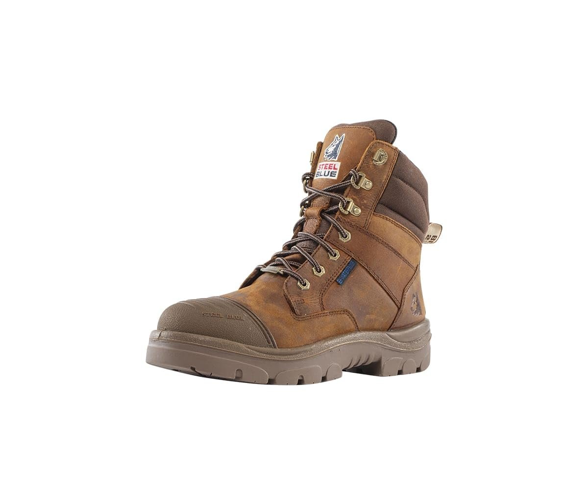 Side of Steel Blue Southern Cross Zip Safety Boot