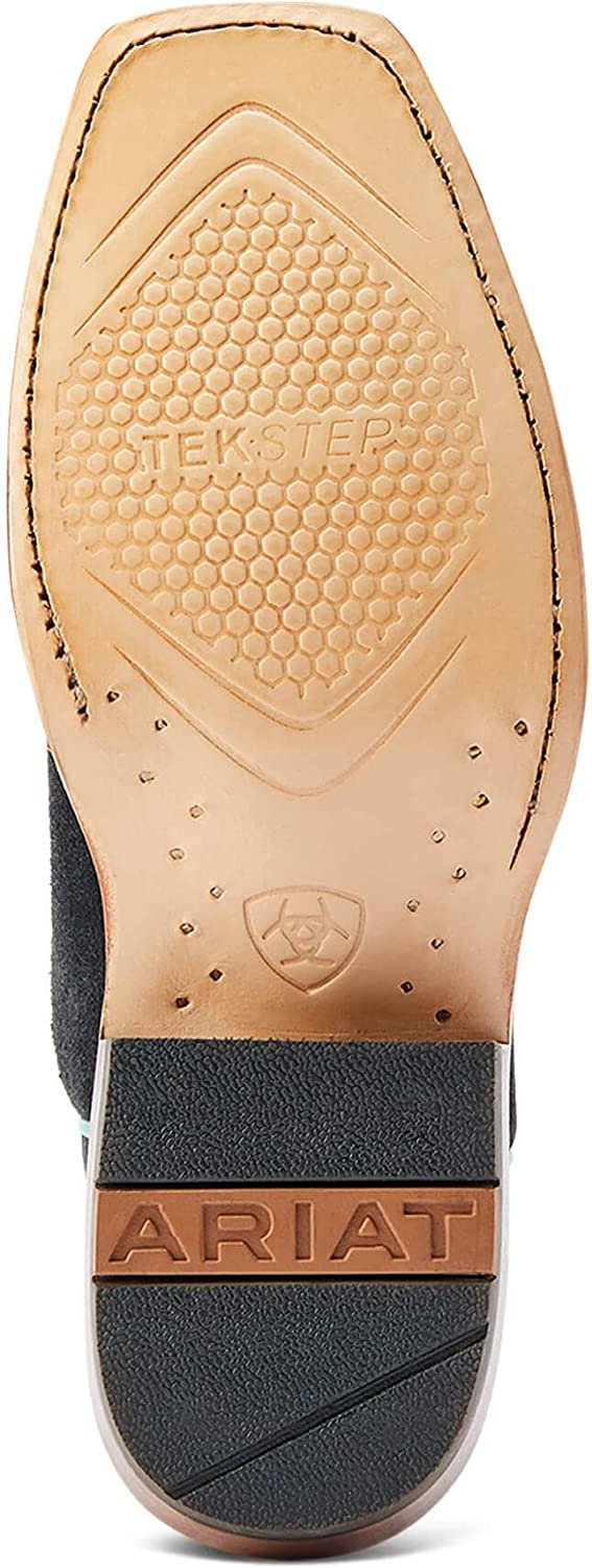 Outsole of Ariat Women's Futurity Boon Western Boot in Black Roughout