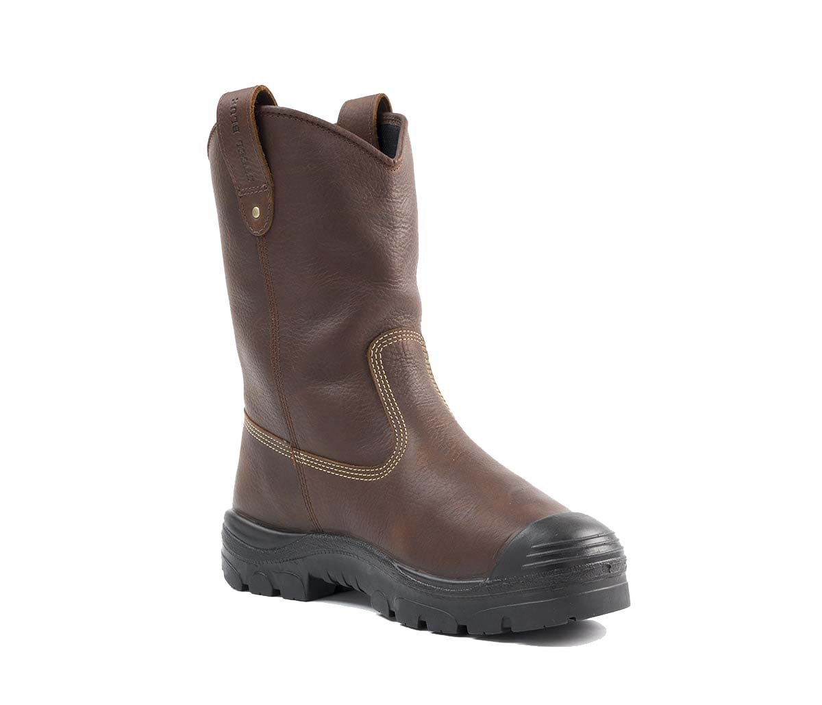 Steel Blue Heeler Met Bump Cap Safety Boot in Oak