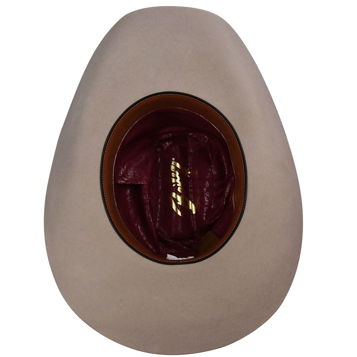 Interior View of Bailey Lightning 4X Western Hat in Silverbelly