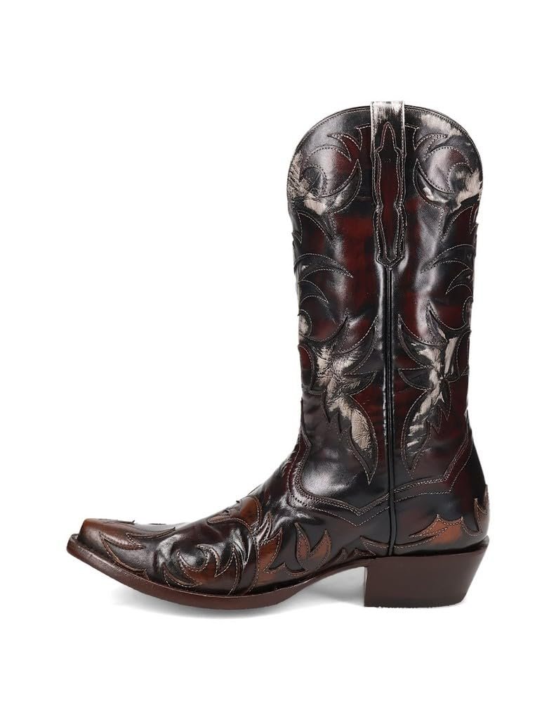 Side Profile of Dan Post Men's Emilio Outlay Western Snip Toe Boot