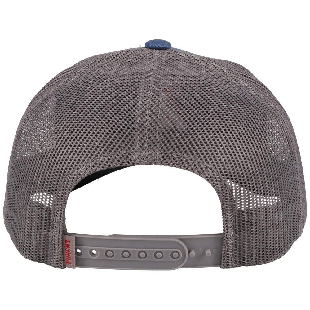 Back of Hooey Punchy Blue/Gray Snapback Hat