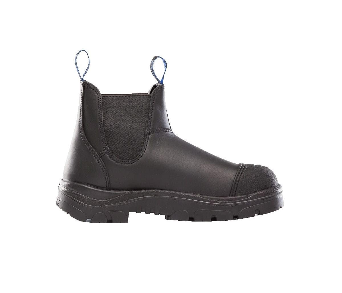 Side of Steel Blue Hobart: Scuff Cap Work Boot in Black